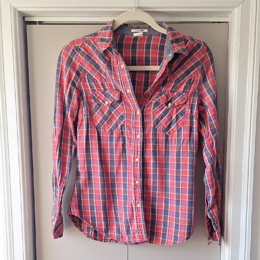Levi's Red and Blue Checkered Shirt